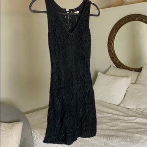 Black Lace Overlay Dress!